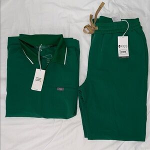 Figs Emerald Green Scrub Set